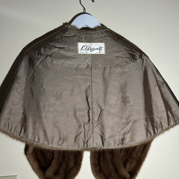 Vintage L’’elegante Autumn Haze Mink Fur Stole - cape shawl size OS - Picture 6 of 8